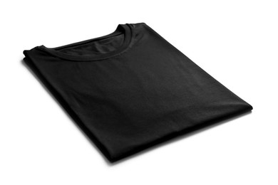 Image of Black t-shirt on white background. Mockup for design