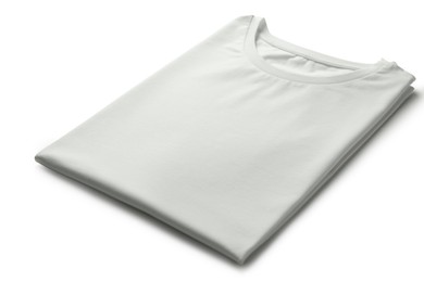 Image of White t-shirt on white background. Mockup for design