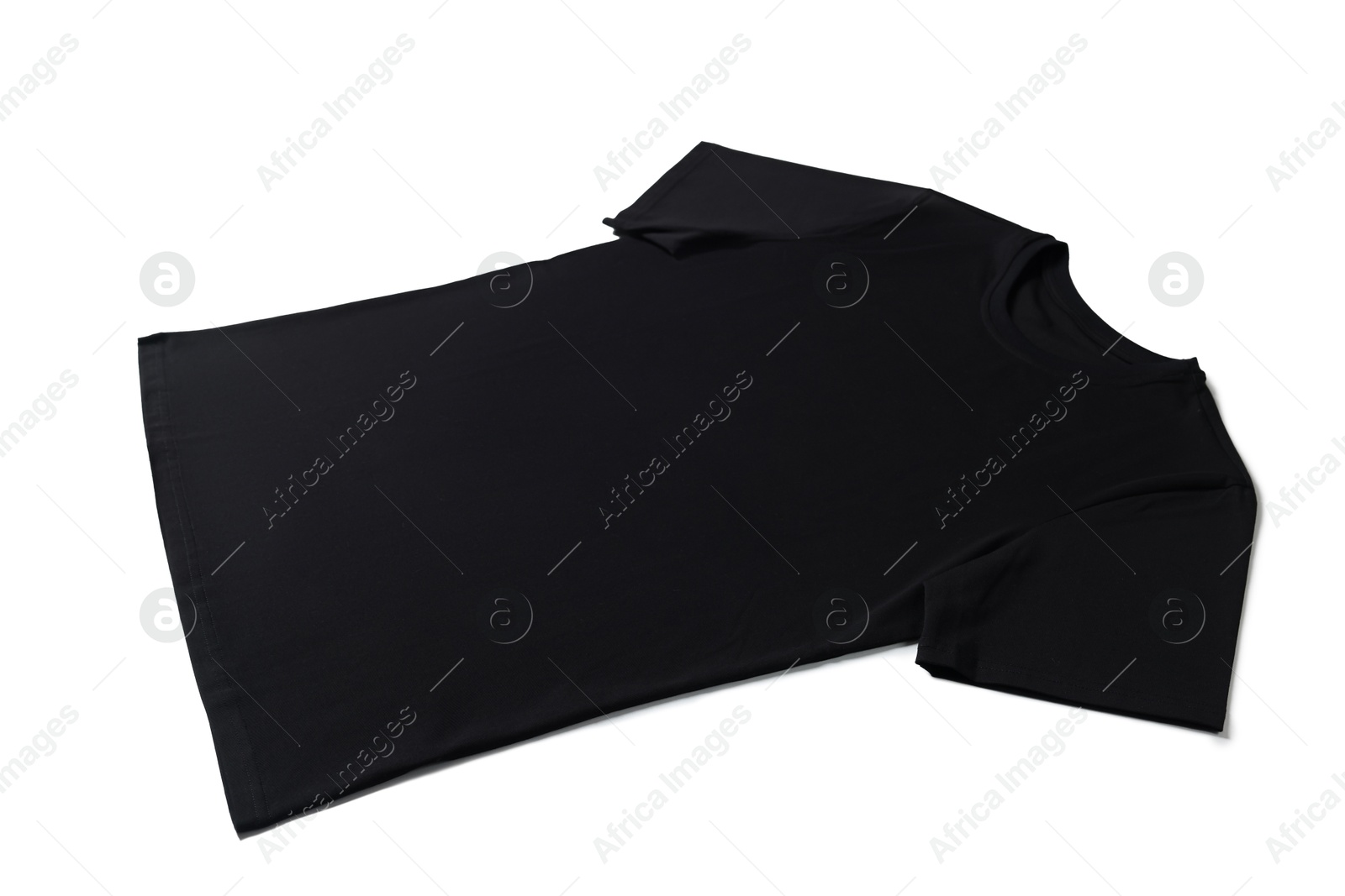 Image of Black t-shirt on white background. Mockup for design