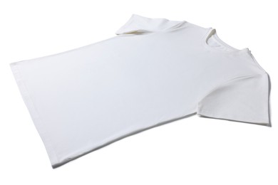 Image of White t-shirt on white background. Mockup for design