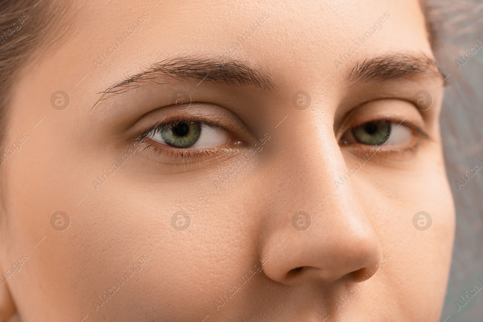 Photo of Macro view of young woman with beautiful eyes