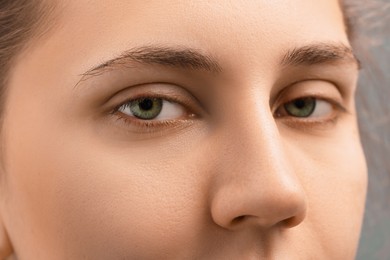 Photo of Macro view of young woman with beautiful eyes