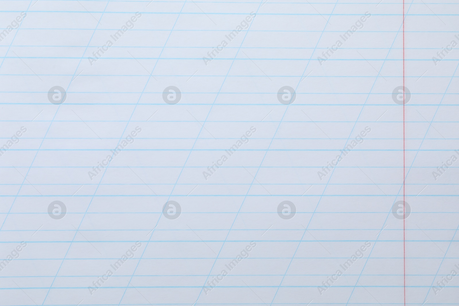 Photo of Copybook paper sheet as background, top view. School stationery