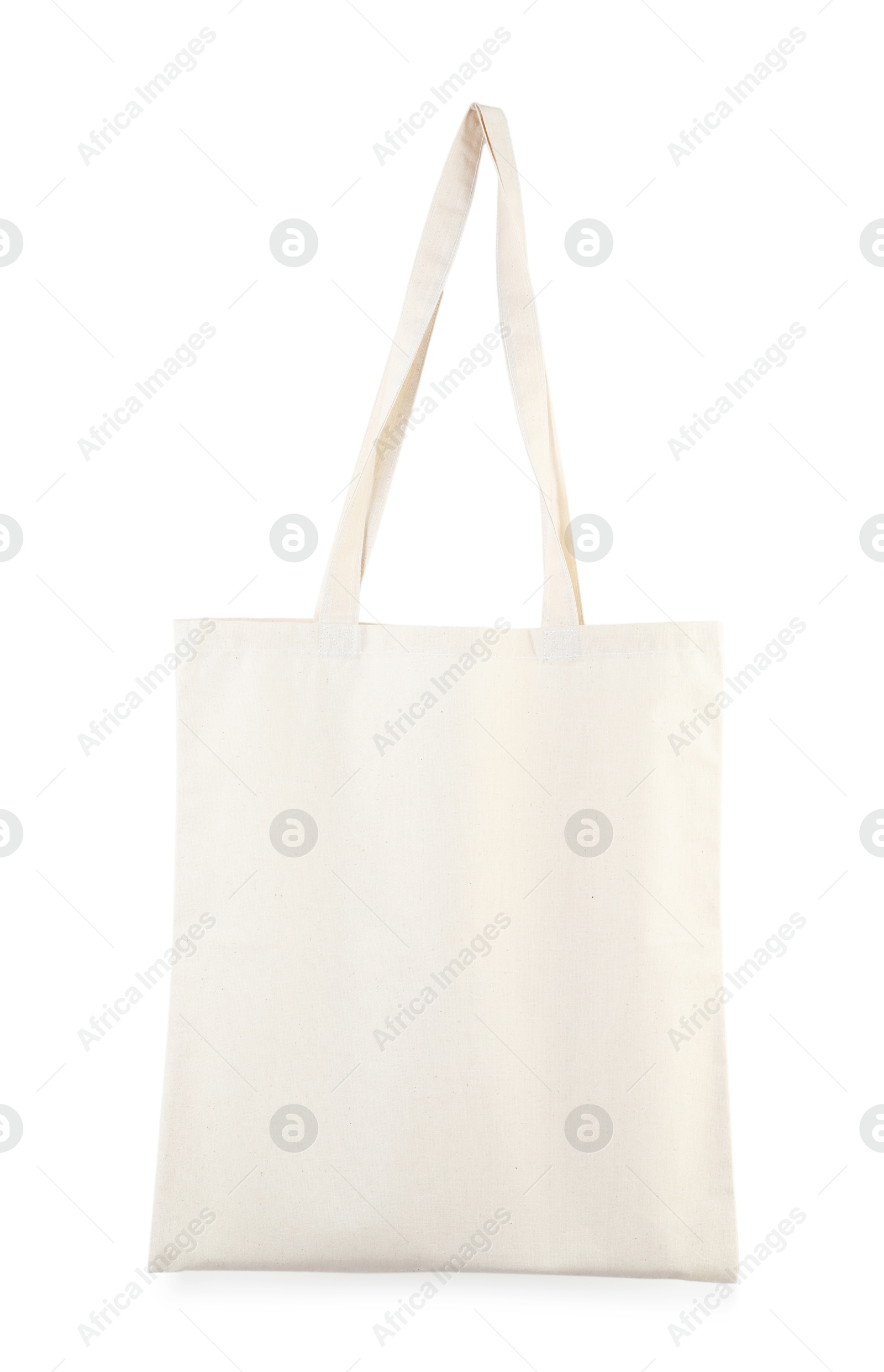 Photo of One shopping bag isolated on white. Mockup for design