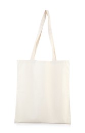 Photo of One shopping bag isolated on white. Mockup for design