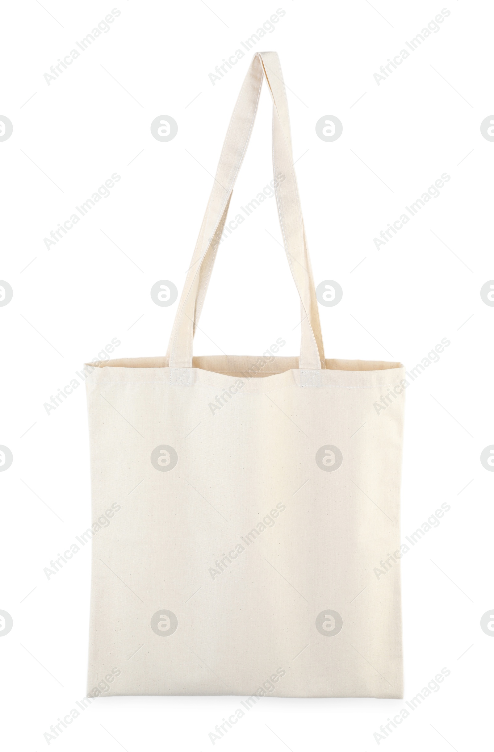 Photo of One shopping bag isolated on white. Mockup for design