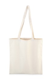 Photo of One shopping bag isolated on white. Mockup for design