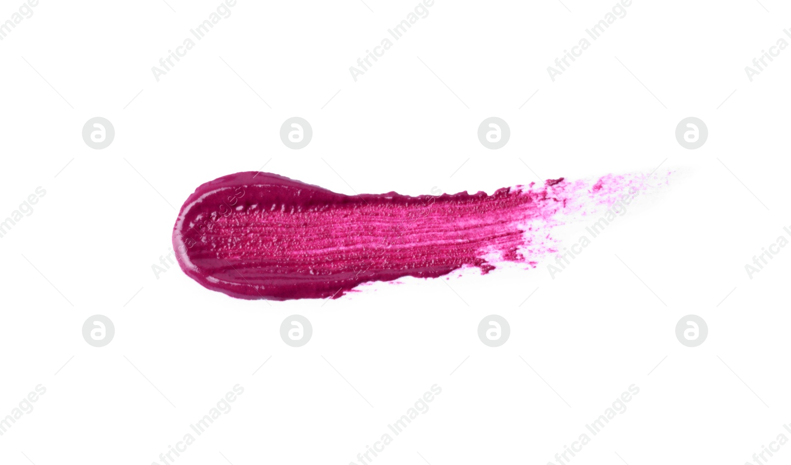 Photo of Stroke of beautiful lipstick isolated on white