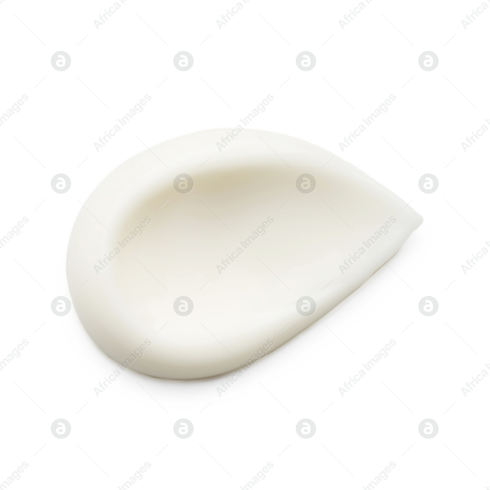 Photo of Face cream isolated on white, top view. Sample of cosmetic product