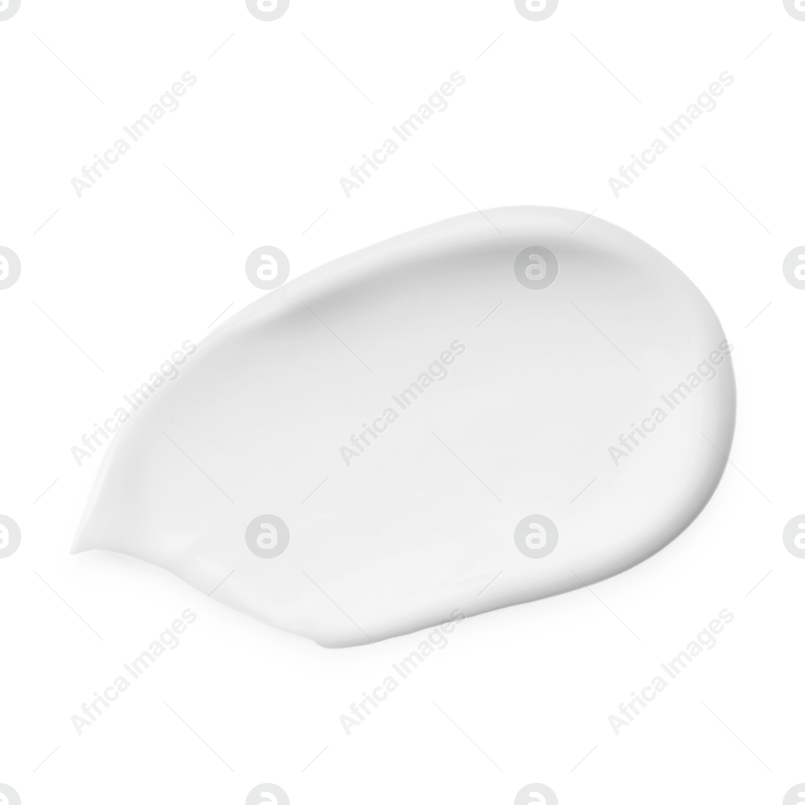 Photo of Face cream isolated on white, top view. Sample of cosmetic product