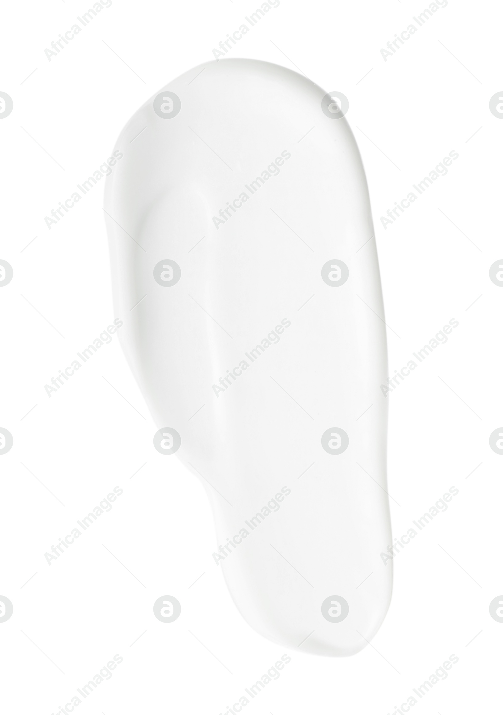 Photo of Face cream isolated on white, top view. Sample of cosmetic product