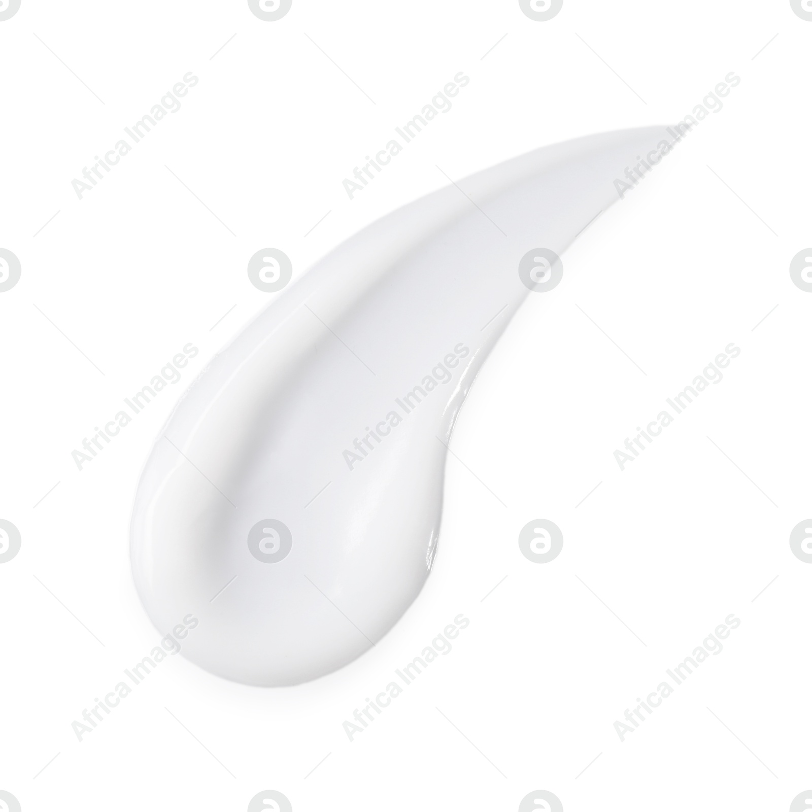 Photo of Smear of cosmetic product isolated on white, top view