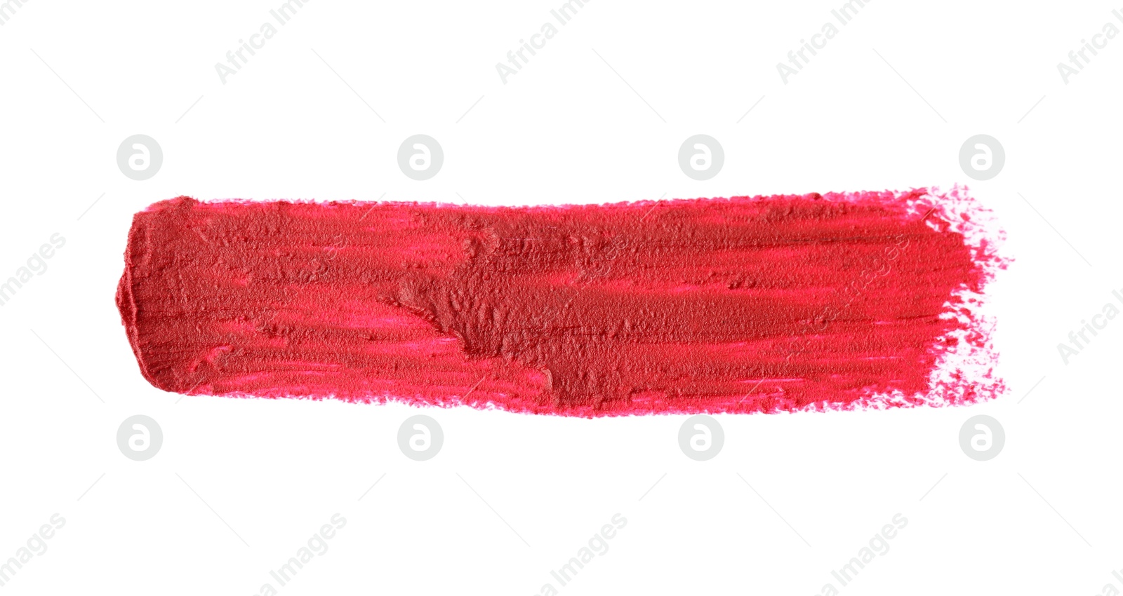 Photo of Sample of bright lipstick isolated on white, top view