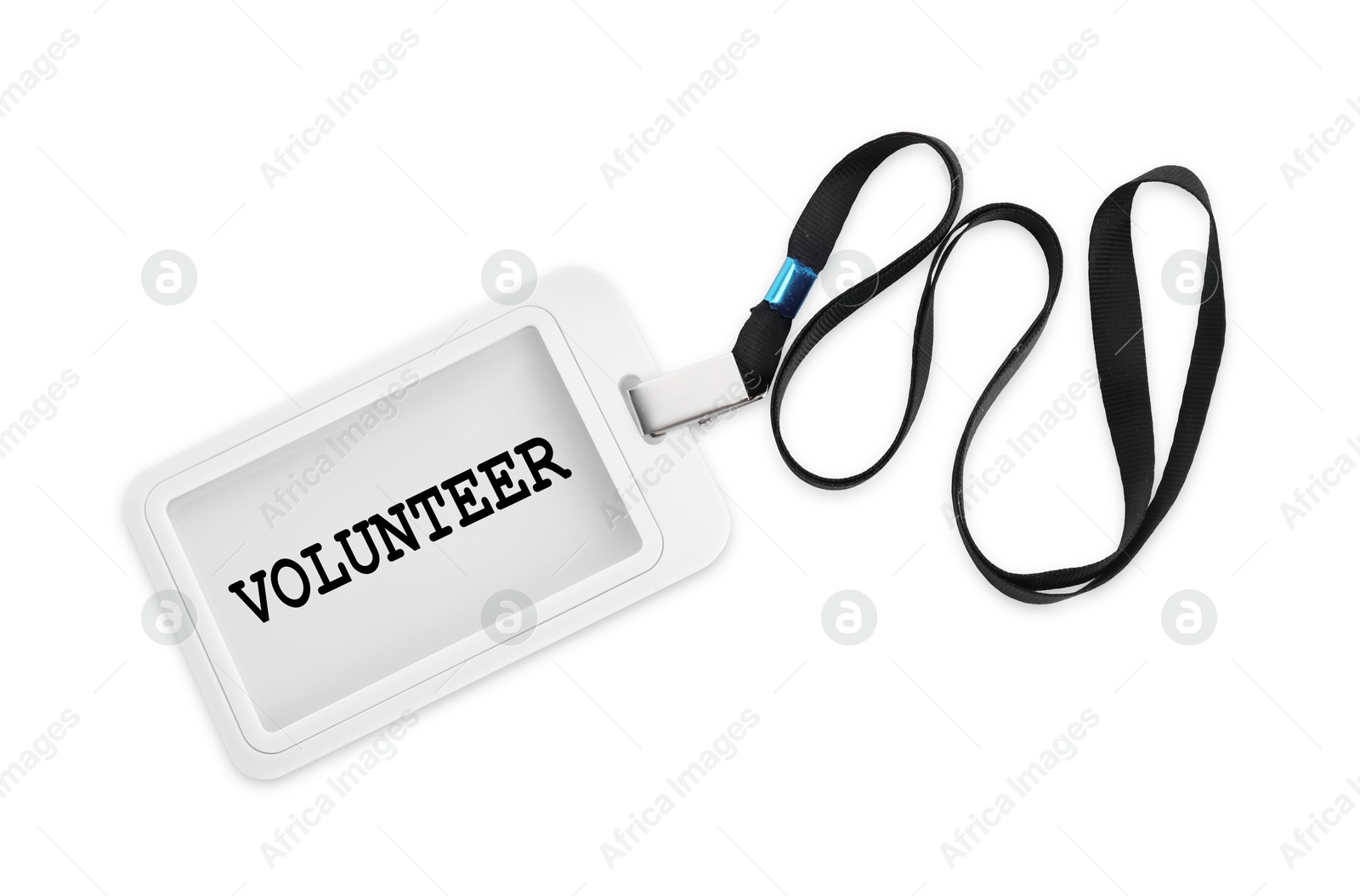 Image of Badge with word Volunteer isolated on white