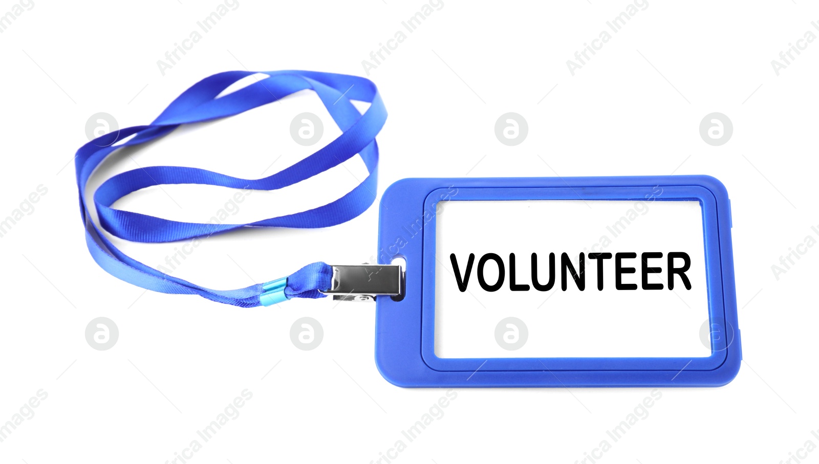 Image of Badge with word Volunteer isolated on white