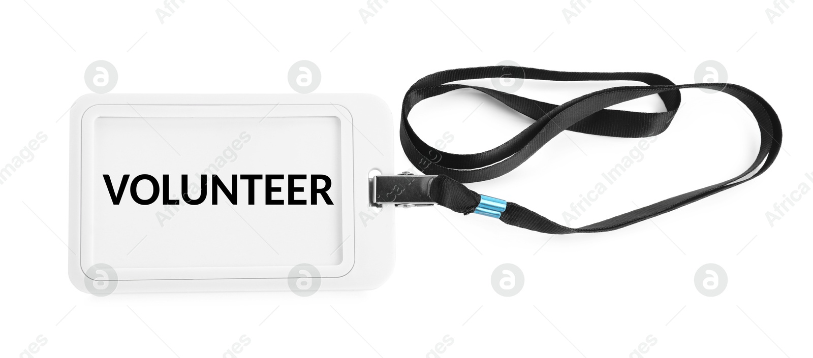 Image of Badge with word Volunteer isolated on white