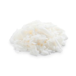 Photo of Pile of soy wax isolated on white