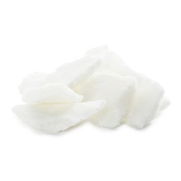 Photo of Pile of soy wax isolated on white