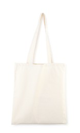 Photo of One shopping bag isolated on white. Mockup for design