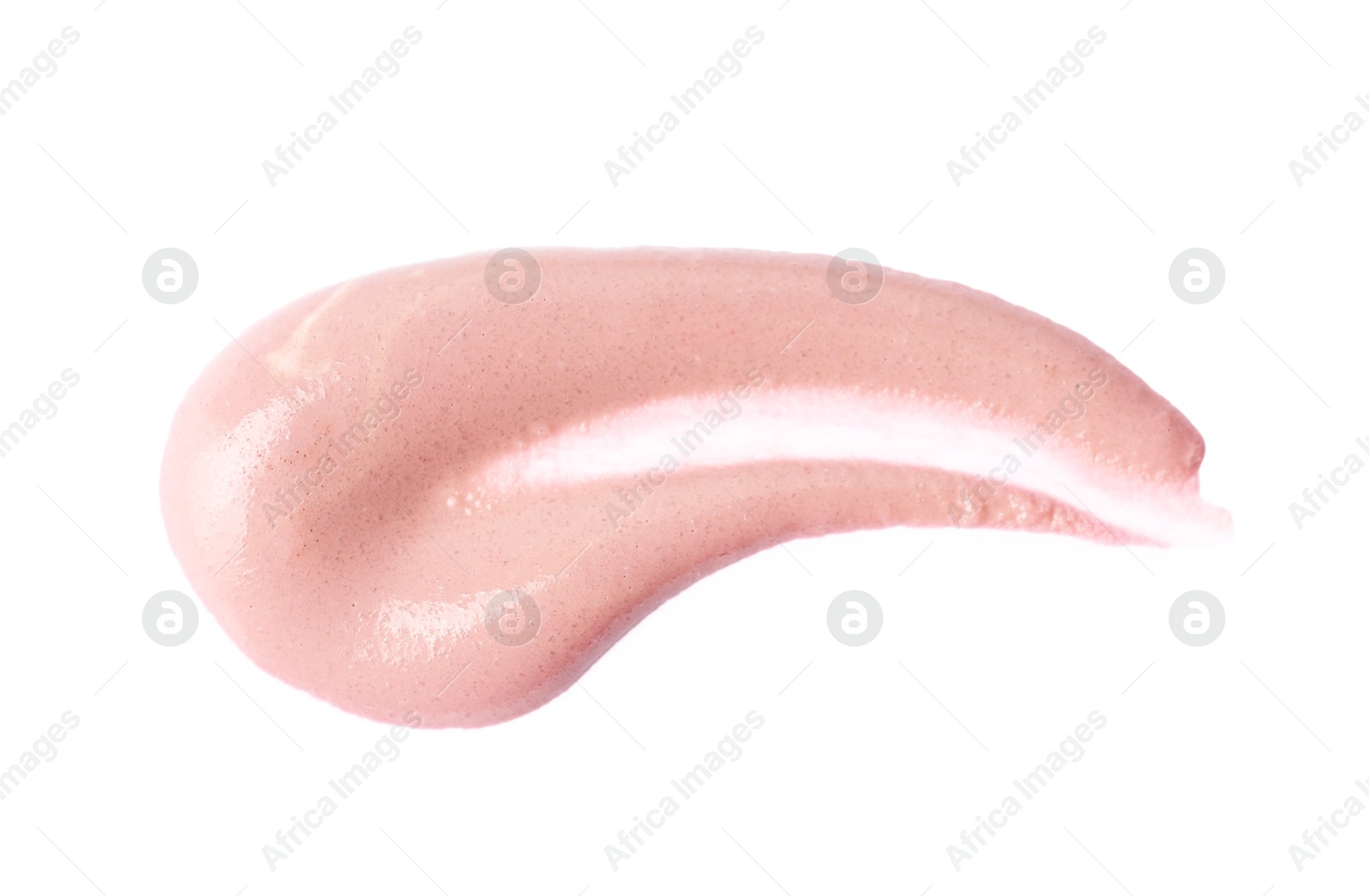 Photo of Sample of cosmetic product isolated on white, top view