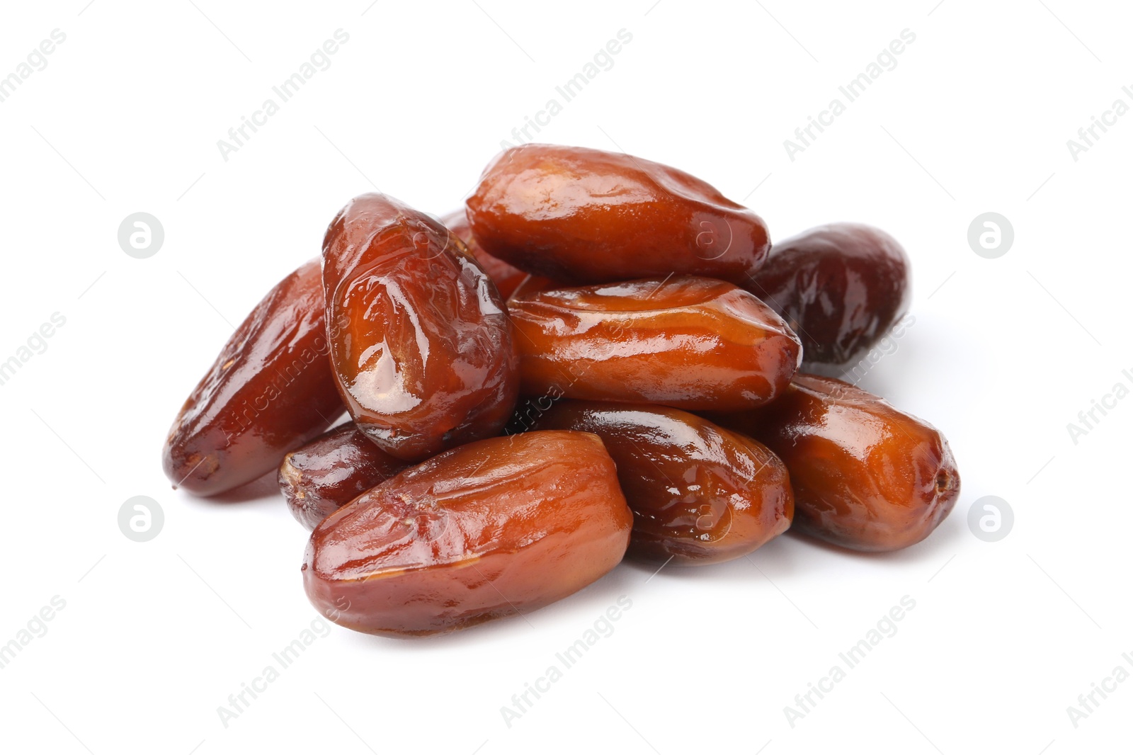 Photo of Tasty sweet dried dates isolated on white