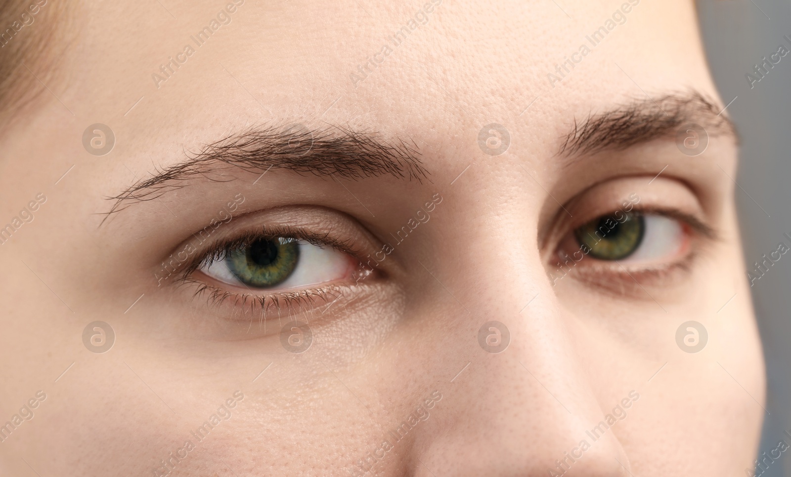 Photo of Macro view of young woman with beautiful eyes