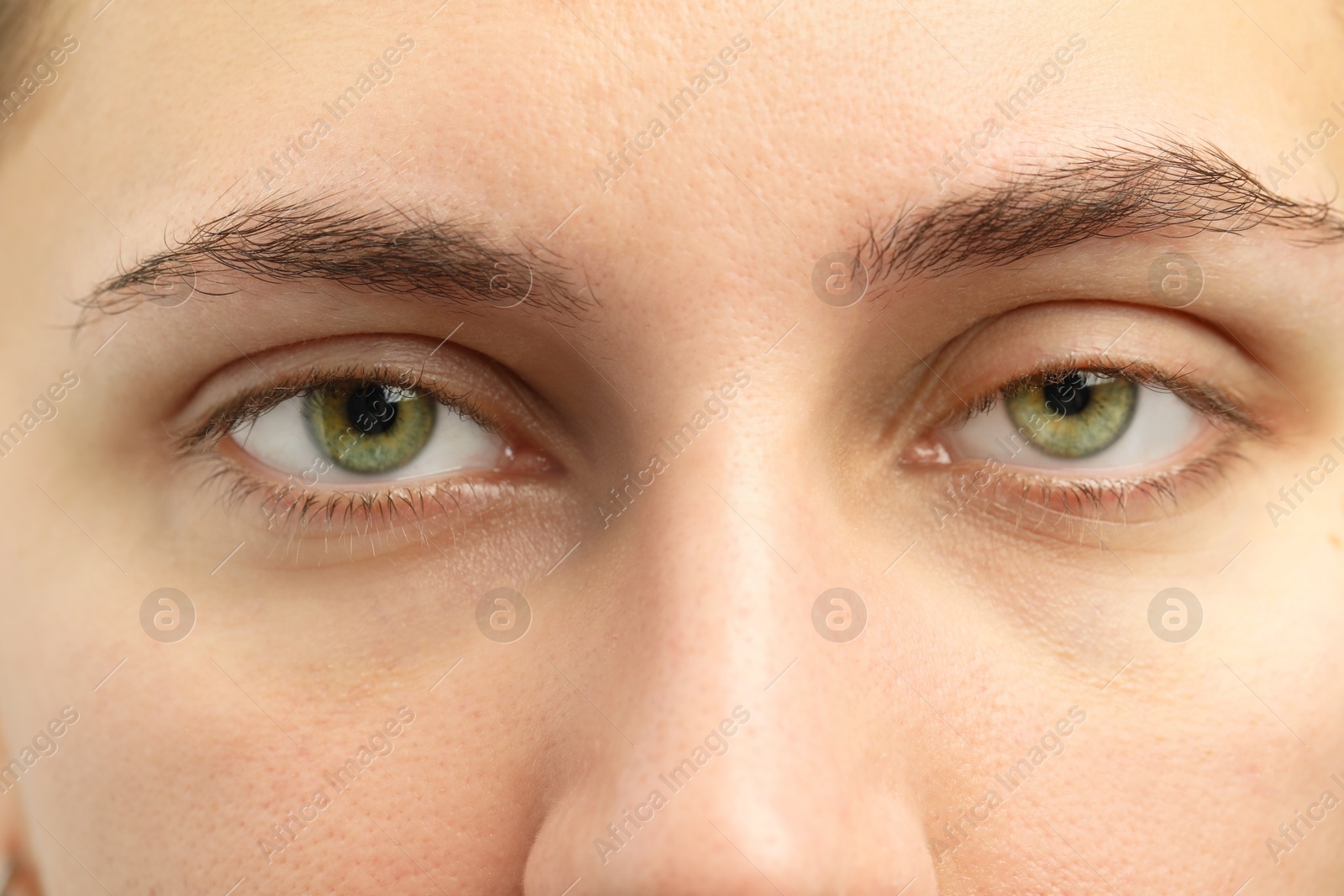 Photo of Macro view of young woman with beautiful eyes