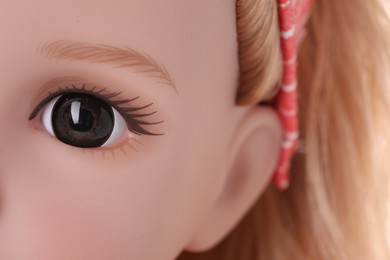 Photo of Closeup view of beautiful doll. Children's toy