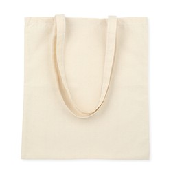 Photo of One shopping bag isolated on white. Mockup for design