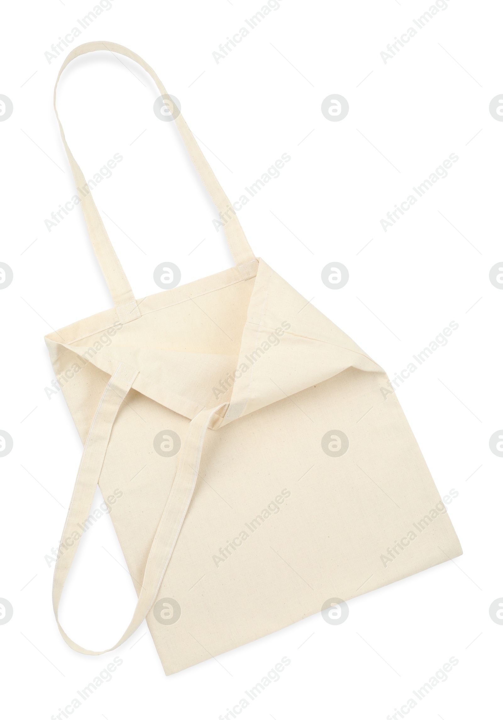 Photo of One shopping bag isolated on white. Mockup for design