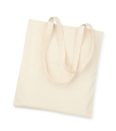 Photo of One shopping bag isolated on white. Mockup for design