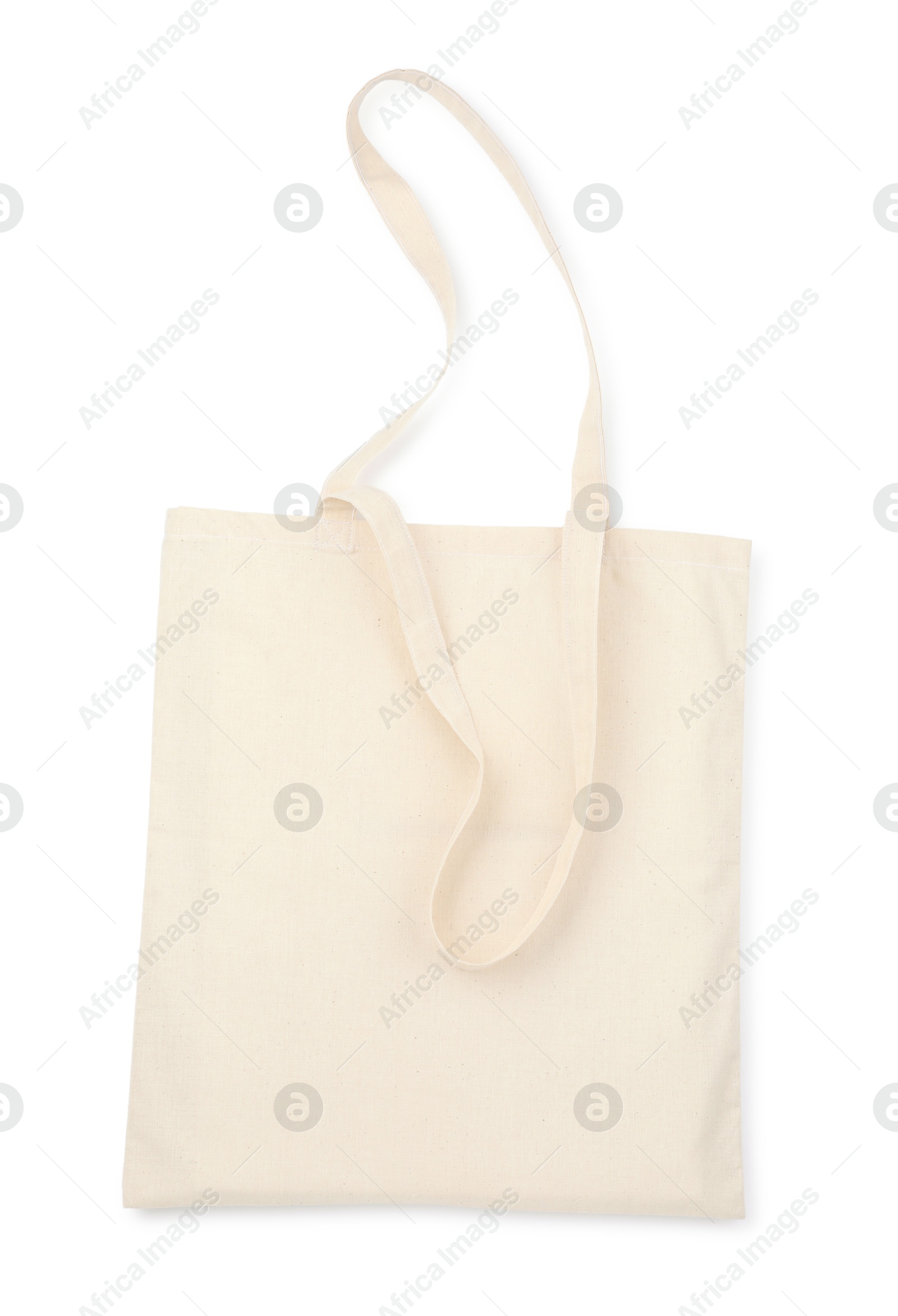 Photo of One shopping bag isolated on white. Mockup for design