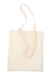 Photo of One shopping bag isolated on white. Mockup for design