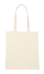 Photo of One shopping bag isolated on white. Mockup for design