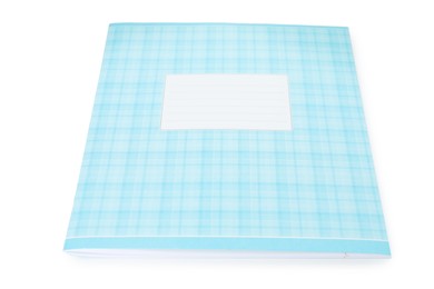 Photo of One copybook isolated on white. School stationery