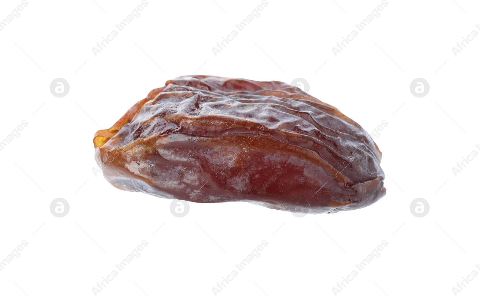 Photo of One tasty dried date isolated on white