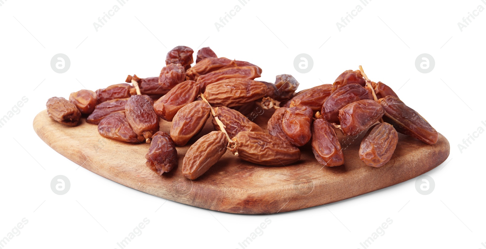 Photo of Many tasty dried dates isolated on white