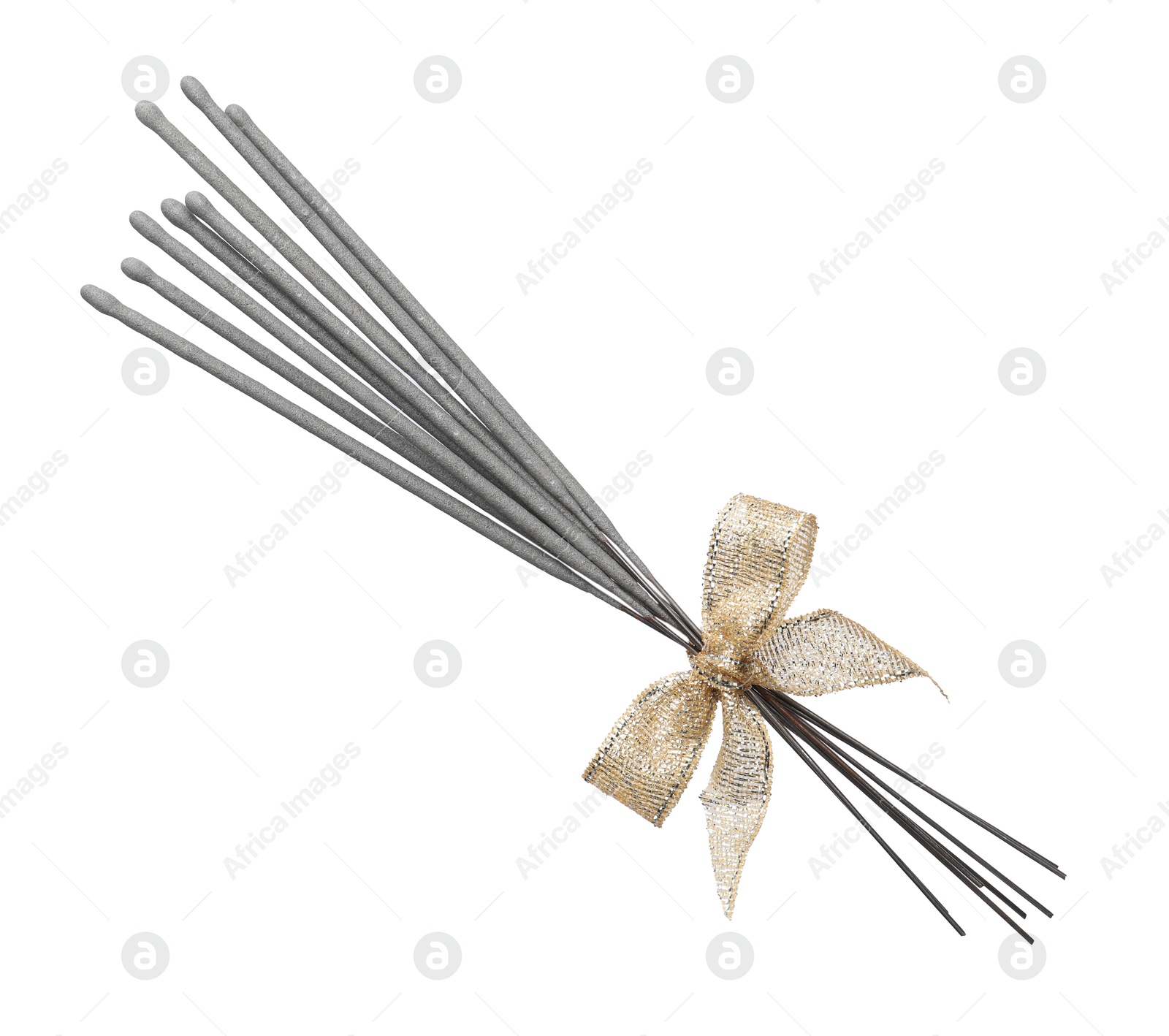 Photo of Bunch of new sparkler sticks on white background, top view