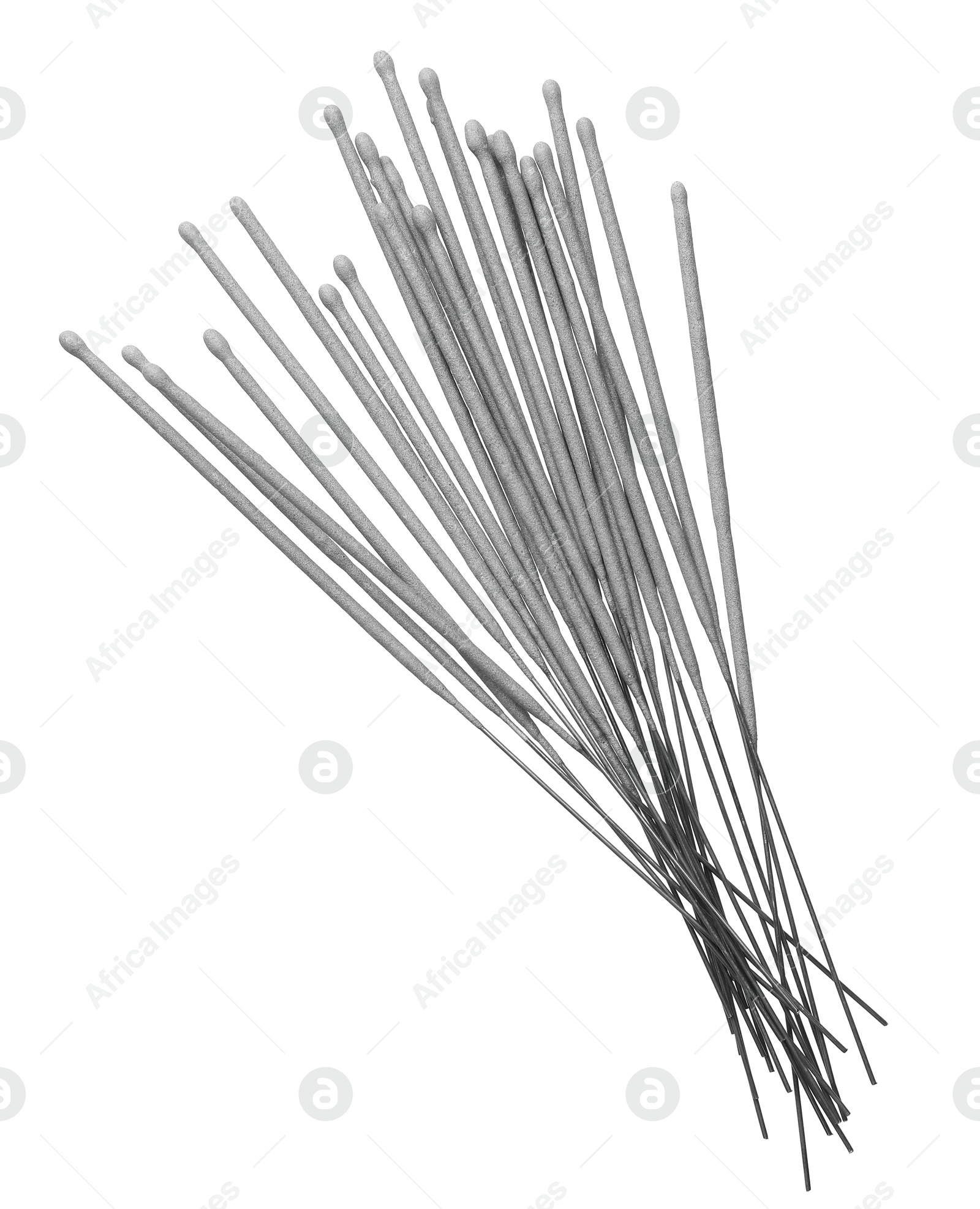 Photo of Many new sparkler sticks on white background, top view