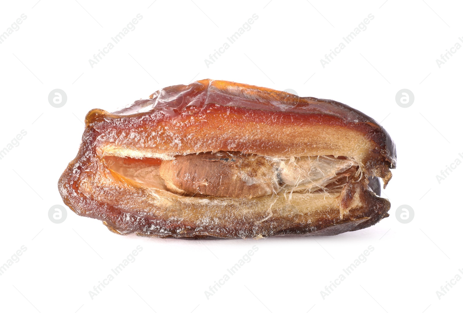 Photo of Piece of dried date isolated on white