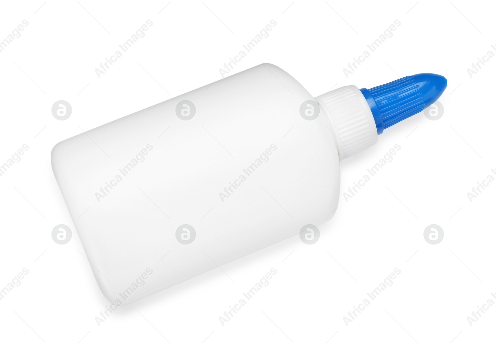 Photo of Bottle of glue isolated on white, top view