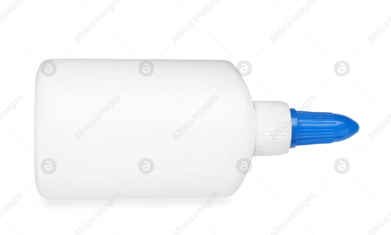 Photo of Bottle of glue isolated on white, top view