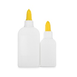 Photo of Two bottles of glue isolated on white