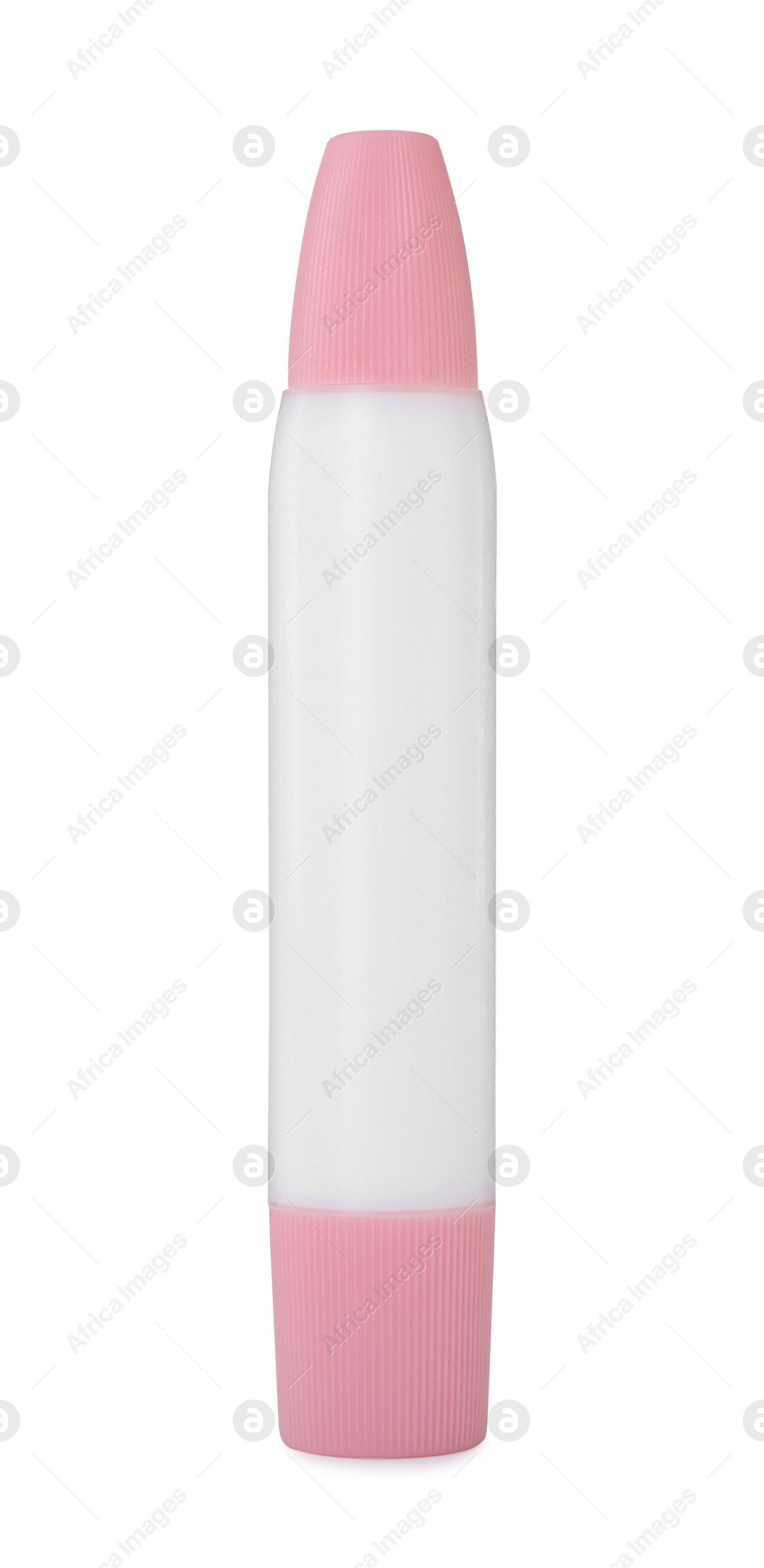 Photo of One glue stick isolated on white. Adhesive material