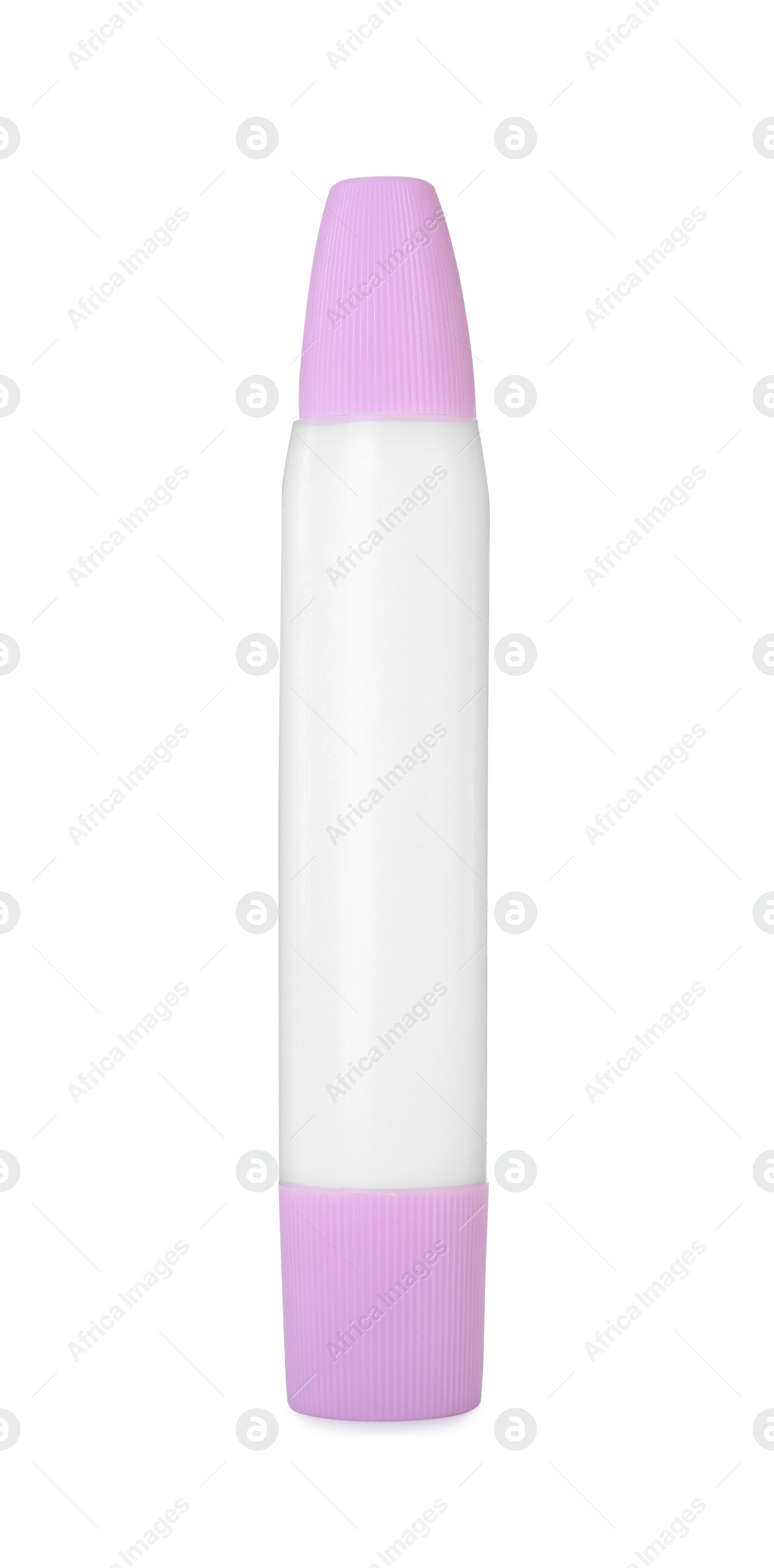 Photo of One glue stick isolated on white. Adhesive material