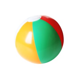 Photo of One colorful inflatable ball isolated on white