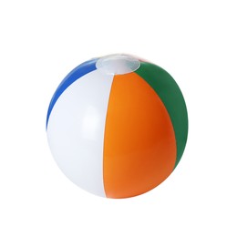Photo of One colorful inflatable ball isolated on white