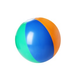 Photo of One colorful inflatable ball isolated on white