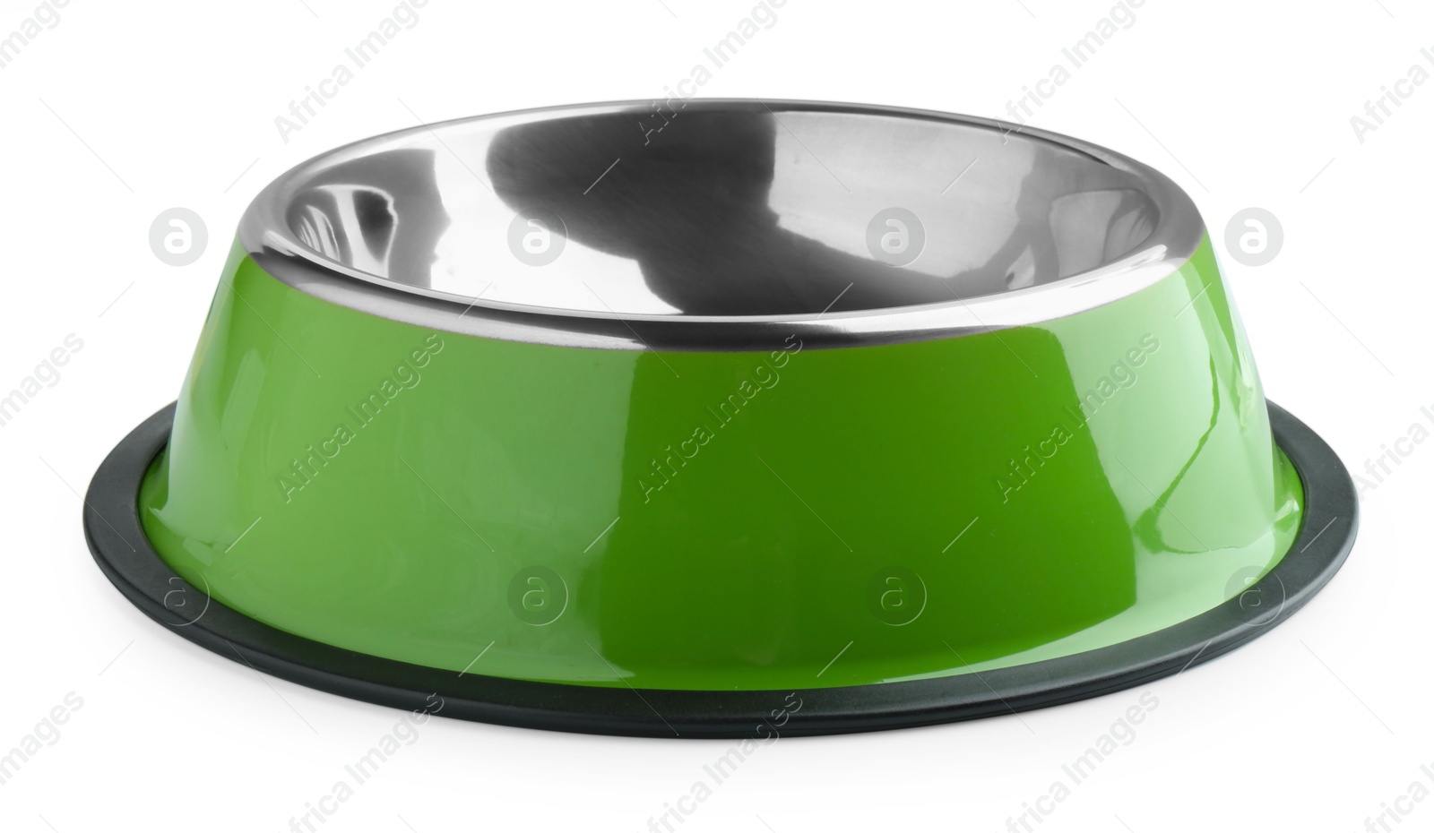 Photo of Empty feeding bowl for pet food isolated on white