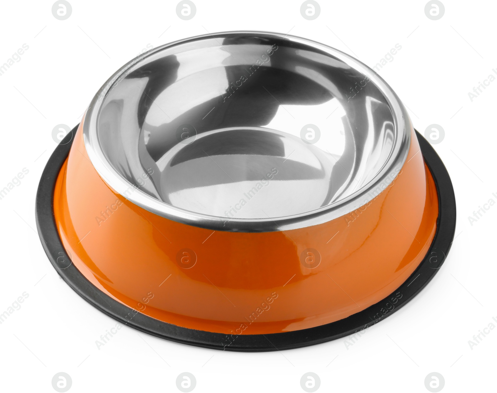 Photo of Empty feeding bowl for pet food isolated on white